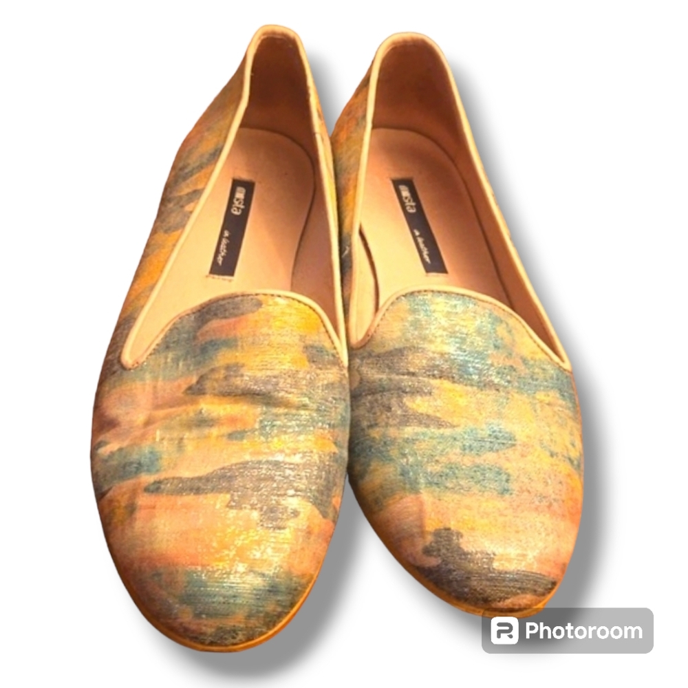 Miista Leather Wayercolor Pastel Flats